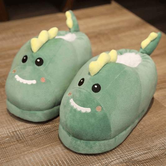 Chaussons Dinosaure Kawaii Souriant