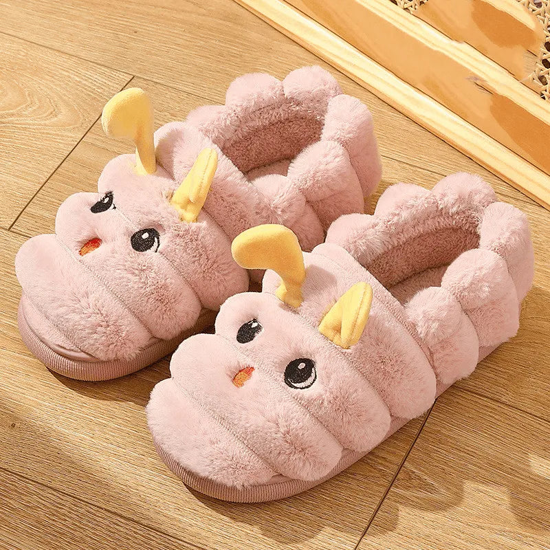 Image Chaussons Chenilles Kawaii Rose