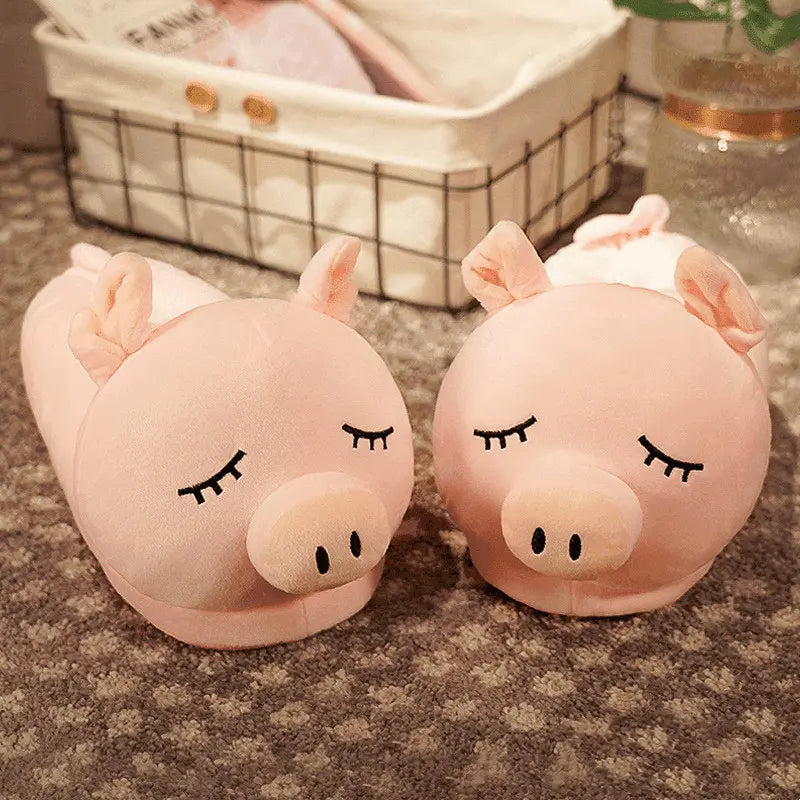 Image Chaussons Cochon Kawaii Fatigué