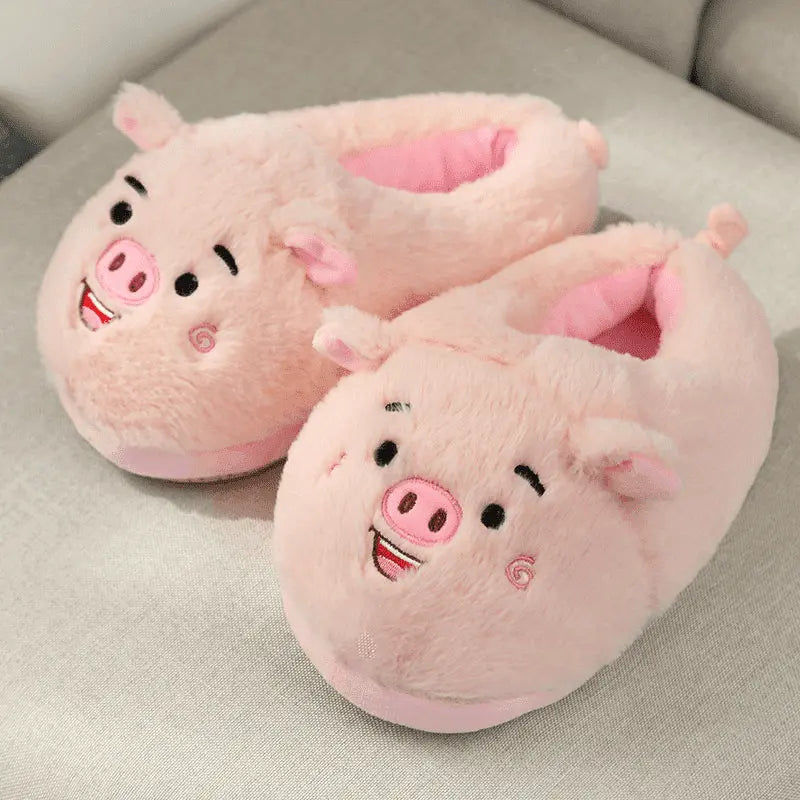 Image Chaussons Cochon Rose Kawaii Content