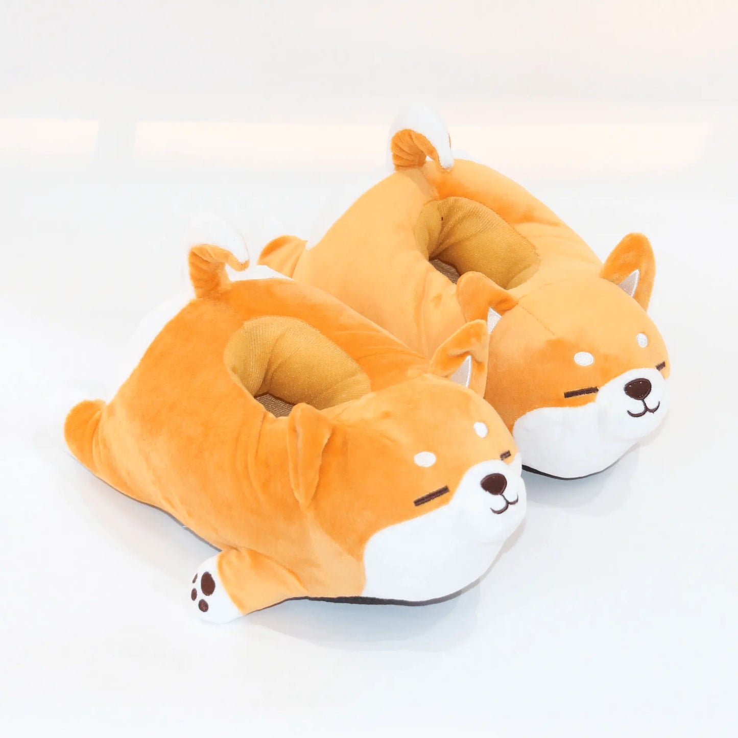 Image Chaussons Corgi Kawaii Orange vue de côté