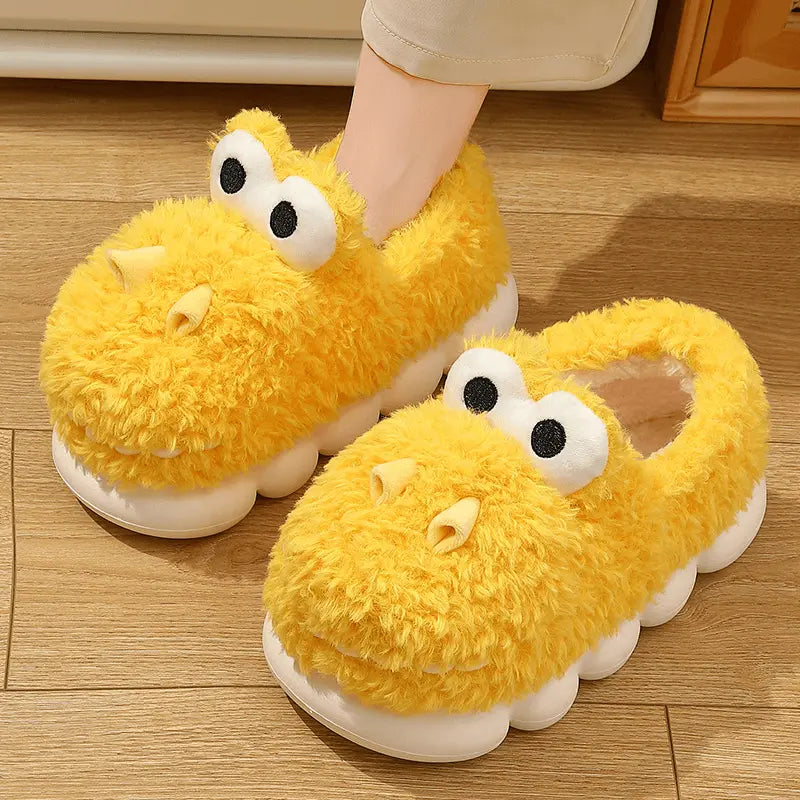 Image Chaussons Dinosaure Kawaii Petit Jaune