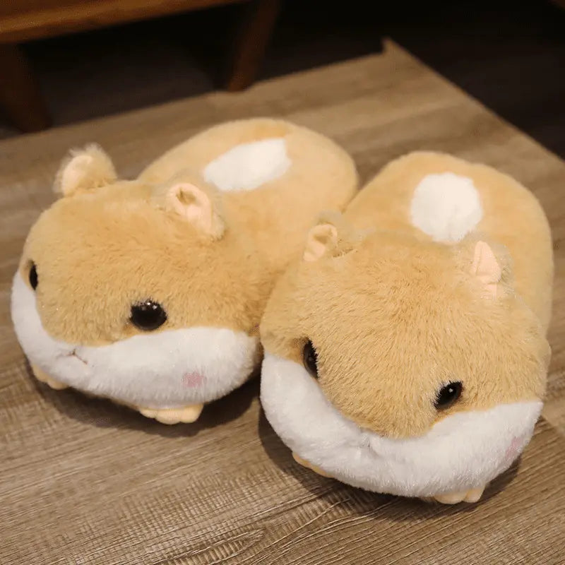 Image Chaussons Hamster Beige vue proche