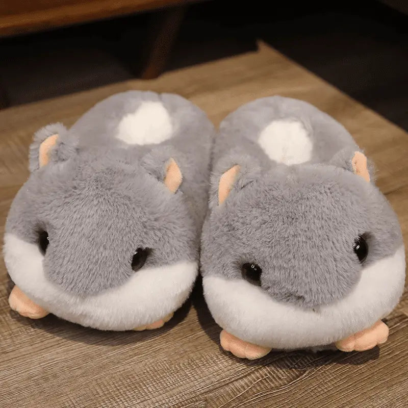 Image Chaussons Hamster Gris vue proche