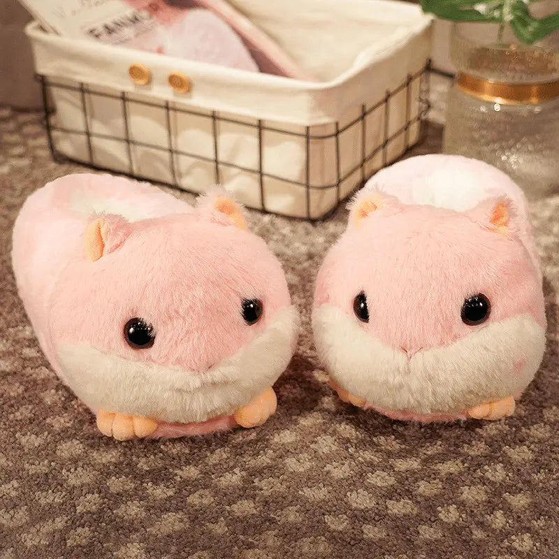 Image Chaussons Hamster Rose