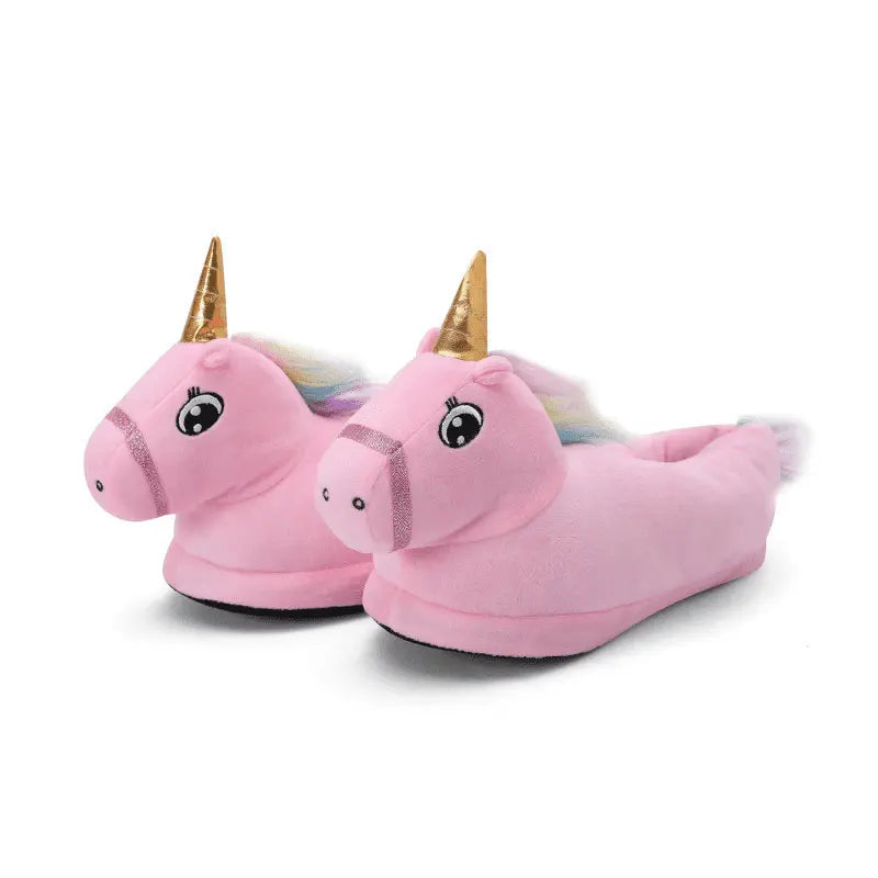 Image Chaussons Licorne Kawaii Rose