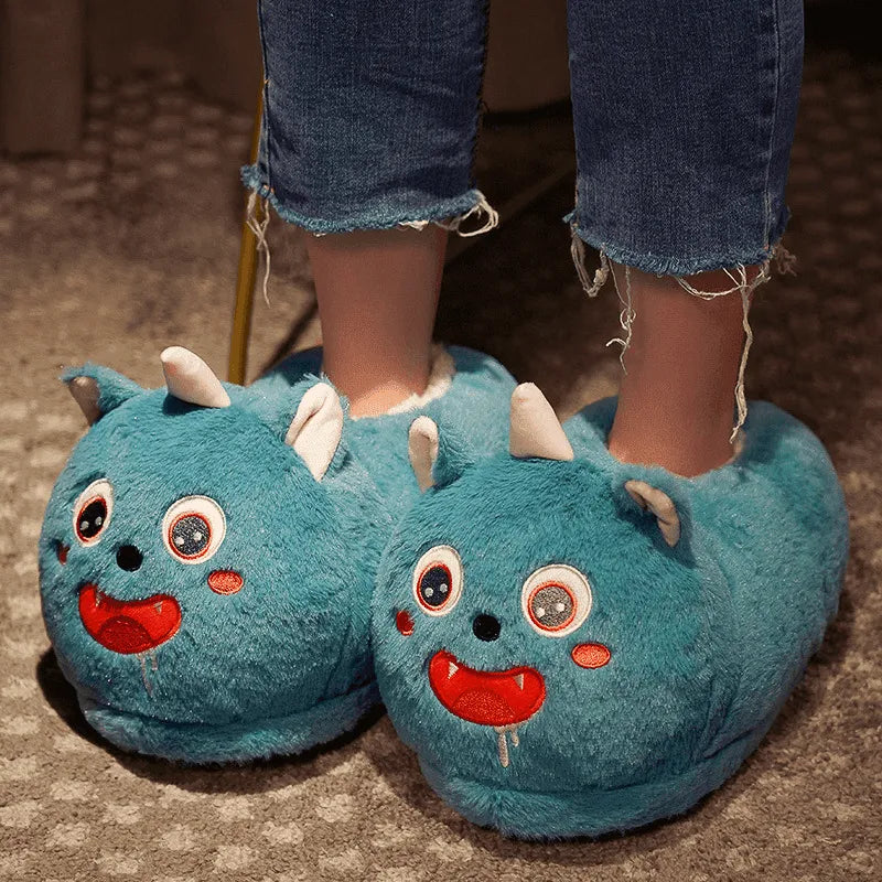 Image Chaussons Monstre Kawaii Baveux portés