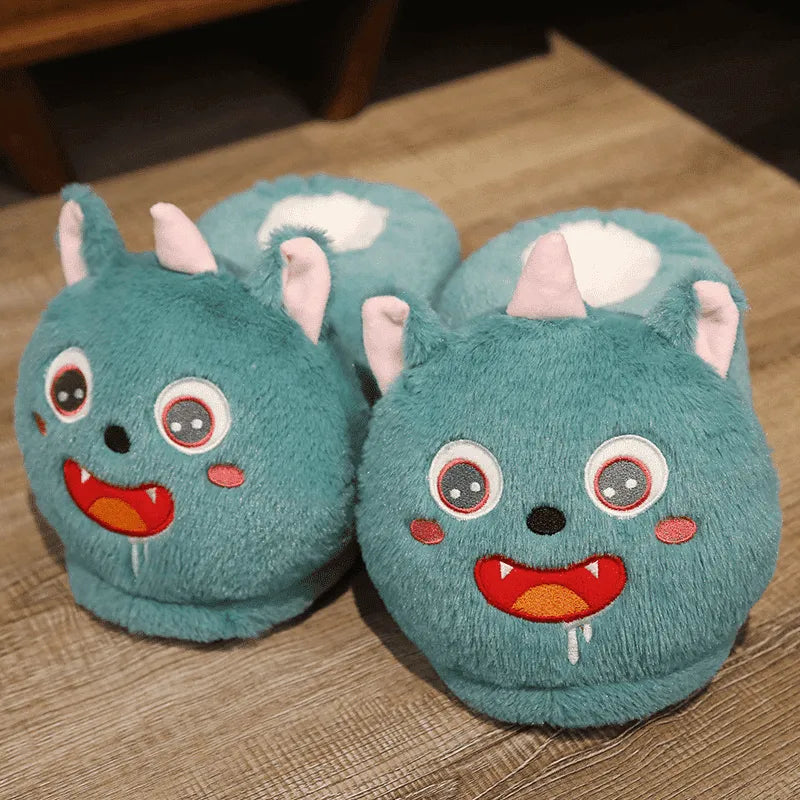 Image Chaussons Monstre Kawaii Baveux vue proche