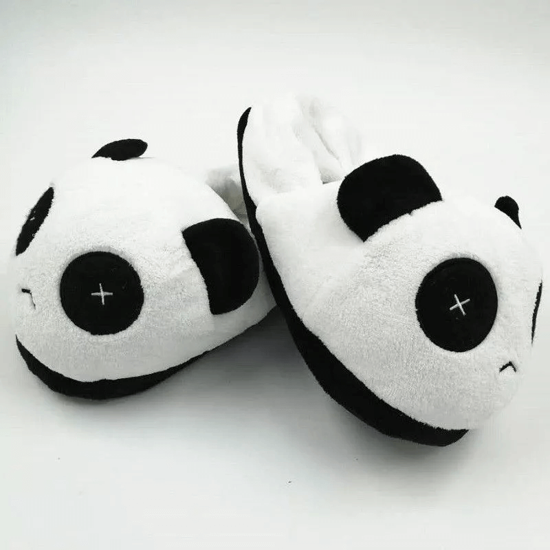 Image Chaussons Panda Fatigué Kawaiie vue proche