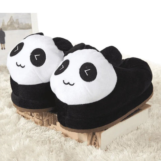 Image Chausssons Panda Heureux Kawaii vue proche