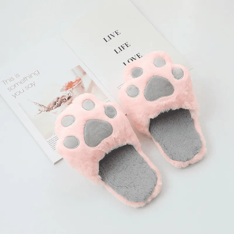 Image Chaussons Patte de Chat Rose