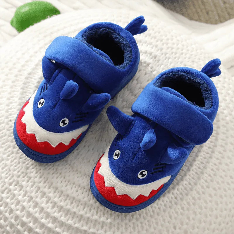 Image Chaussons Requin Kawaii Bleu vue avant