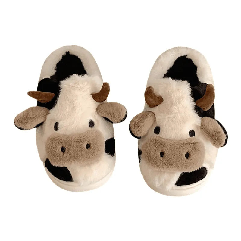 Image Chaussons Vache Mignonne sur un fond blanc