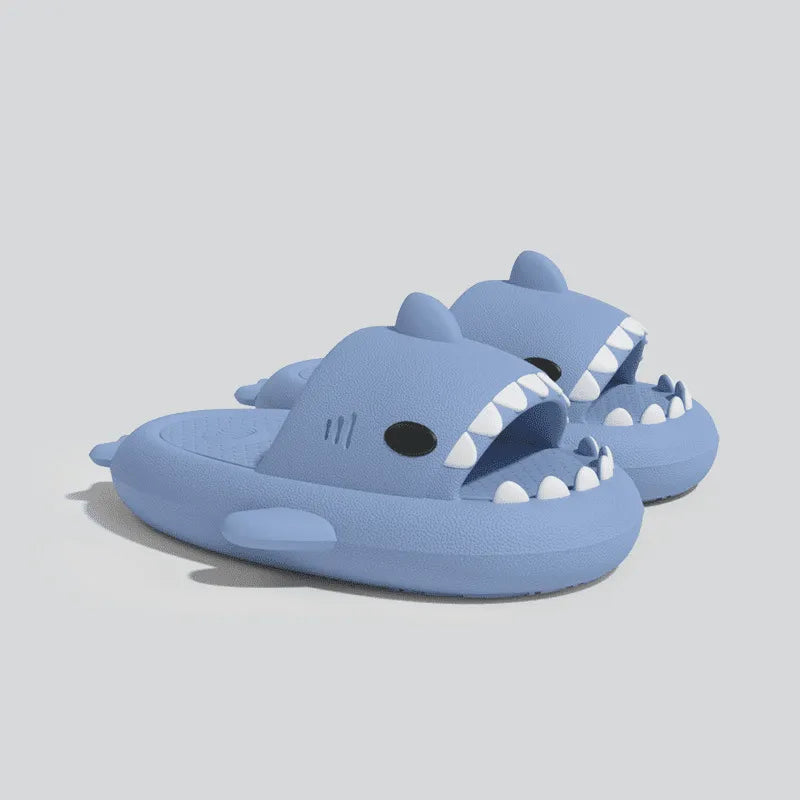 Image Claquettes Requin Bleu Bicolore Bleu-ciel