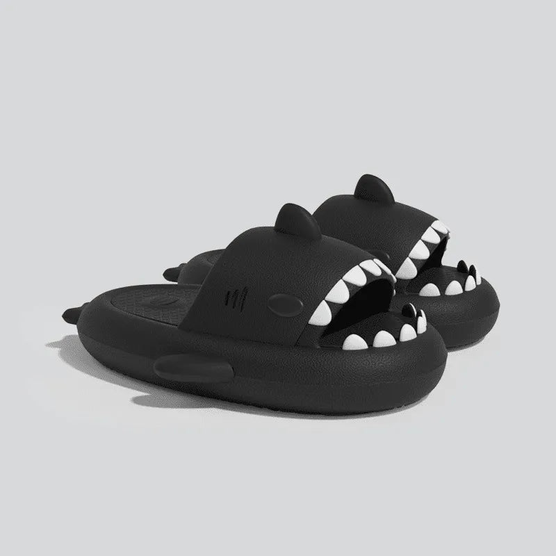 Image Claquettes Requin Noir Bicolore