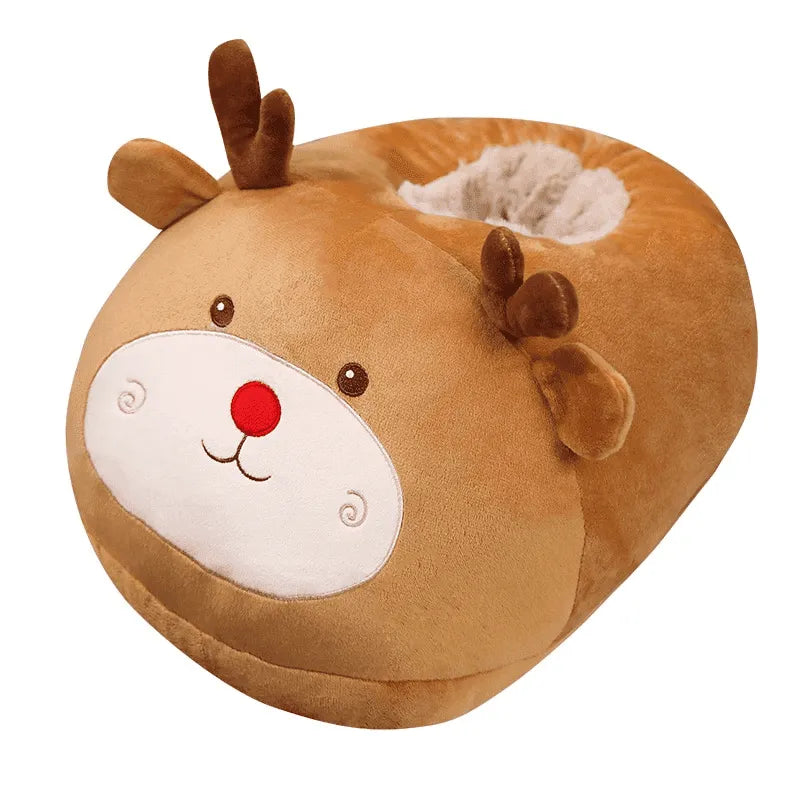 Image Gros Chausson Renne de Noël Kawaii sur fond blanc